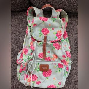 VS PINK Floral Cloth Backpack